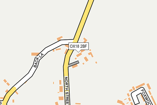 OX18 2BF map - OS OpenMap – Local (Ordnance Survey) OX18 2BF map - OS OpenMap – Local (Ordnance Survey)