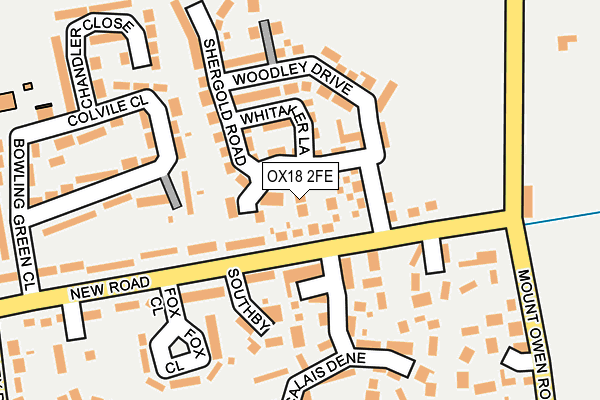 OX18 2FE map - OS OpenMap – Local (Ordnance Survey) OX18 2FE map - OS OpenMap – Local (Ordnance Survey)