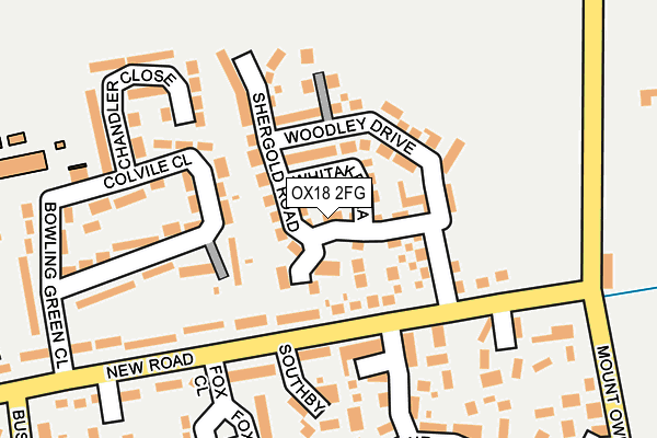 OX18 2FG map - OS OpenMap – Local (Ordnance Survey) OX18 2FG map - OS OpenMap – Local (Ordnance Survey)