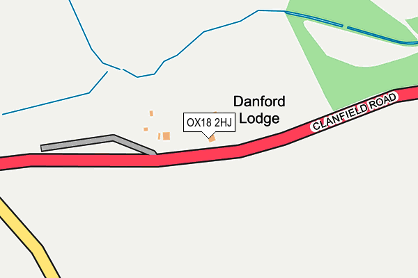 OX18 2HJ map - OS OpenMap – Local (Ordnance Survey) OX18 2HJ map - OS OpenMap – Local (Ordnance Survey)