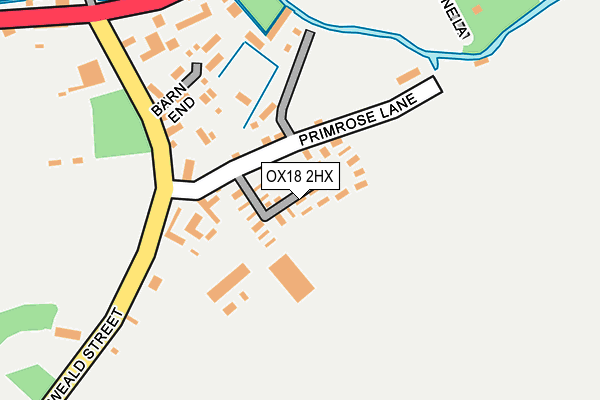 OX18 2HX map - OS OpenMap – Local (Ordnance Survey) OX18 2HX map - OS OpenMap – Local (Ordnance Survey)