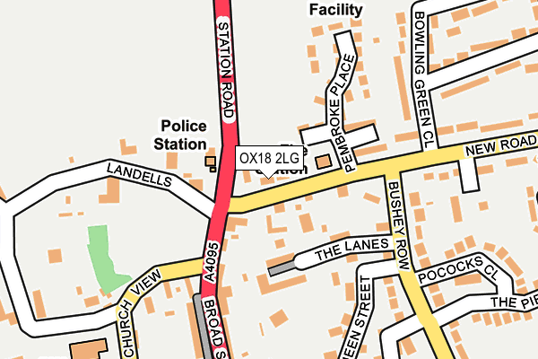 OX18 2LG map - OS OpenMap – Local (Ordnance Survey) OX18 2LG map - OS OpenMap – Local (Ordnance Survey)