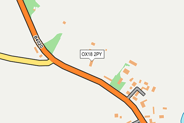 OX18 2PY map - OS OpenMap – Local (Ordnance Survey) OX18 2PY map - OS OpenMap – Local (Ordnance Survey)