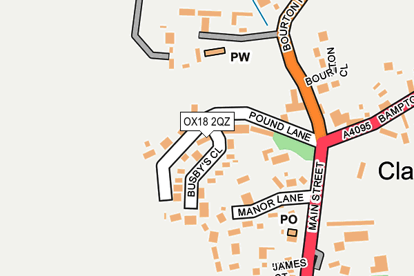 OX18 2QZ map - OS OpenMap – Local (Ordnance Survey) OX18 2QZ map - OS OpenMap – Local (Ordnance Survey)