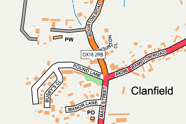 OX18 2RB map - OS OpenMap – Local (Ordnance Survey) OX18 2RB map - OS OpenMap – Local (Ordnance Survey)