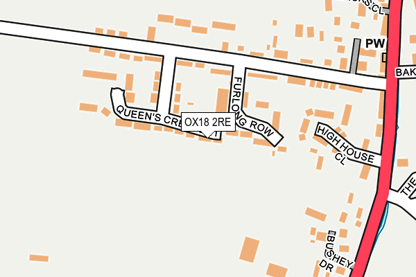 OX18 2RE map - OS OpenMap – Local (Ordnance Survey) OX18 2RE map - OS OpenMap – Local (Ordnance Survey)