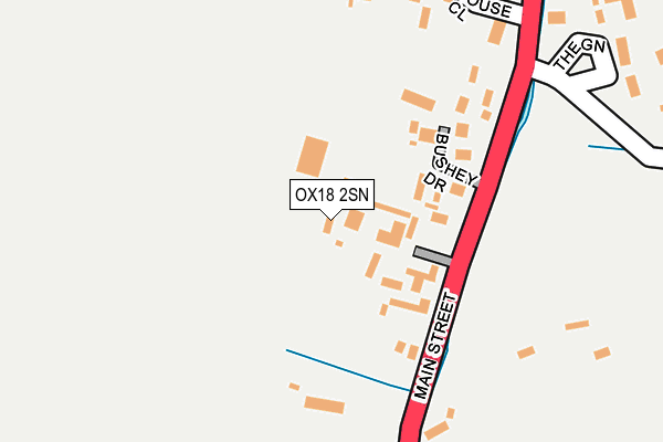 OX18 2SN map - OS OpenMap – Local (Ordnance Survey) OX18 2SN map - OS OpenMap – Local (Ordnance Survey)