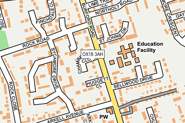 OX18 3AH map - OS OpenMap – Local (Ordnance Survey) OX18 3AH map - OS OpenMap – Local (Ordnance Survey)