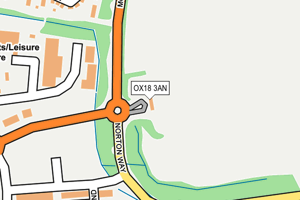OX18 3AN map - OS OpenMap – Local (Ordnance Survey) OX18 3AN map - OS OpenMap – Local (Ordnance Survey)