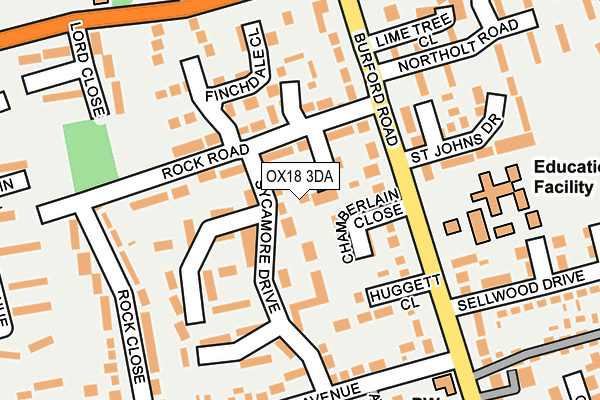 OX18 3DA map - OS OpenMap – Local (Ordnance Survey) OX18 3DA map - OS OpenMap – Local (Ordnance Survey)