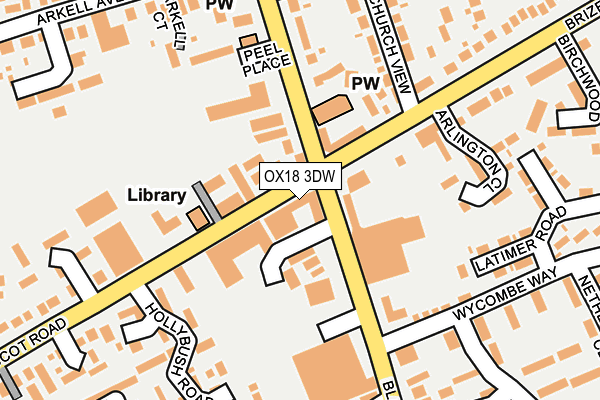 OX18 3DW map - OS OpenMap – Local (Ordnance Survey) OX18 3DW map - OS OpenMap – Local (Ordnance Survey)