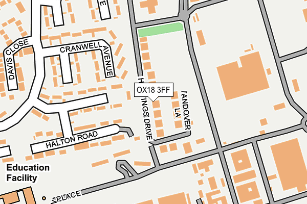 OX18 3FF map - OS OpenMap – Local (Ordnance Survey) OX18 3FF map - OS OpenMap – Local (Ordnance Survey)