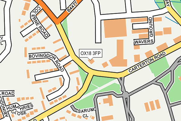OX18 3FP map - OS OpenMap – Local (Ordnance Survey) OX18 3FP map - OS OpenMap – Local (Ordnance Survey)