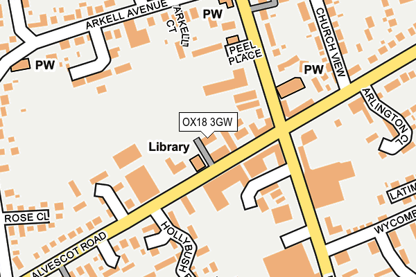 OX18 3GW map - OS OpenMap – Local (Ordnance Survey) OX18 3GW map - OS OpenMap – Local (Ordnance Survey)