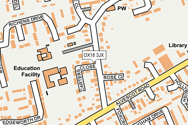 OX18 3JX map - OS OpenMap – Local (Ordnance Survey) OX18 3JX map - OS OpenMap – Local (Ordnance Survey)