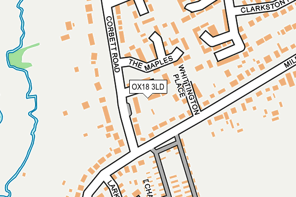 OX18 3LD map - OS OpenMap – Local (Ordnance Survey) OX18 3LD map - OS OpenMap – Local (Ordnance Survey)