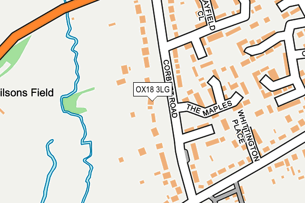 OX18 3LG map - OS OpenMap – Local (Ordnance Survey) OX18 3LG map - OS OpenMap – Local (Ordnance Survey)