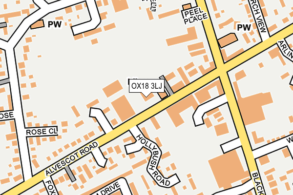 OX18 3LJ map - OS OpenMap – Local (Ordnance Survey) OX18 3LJ map - OS OpenMap – Local (Ordnance Survey)