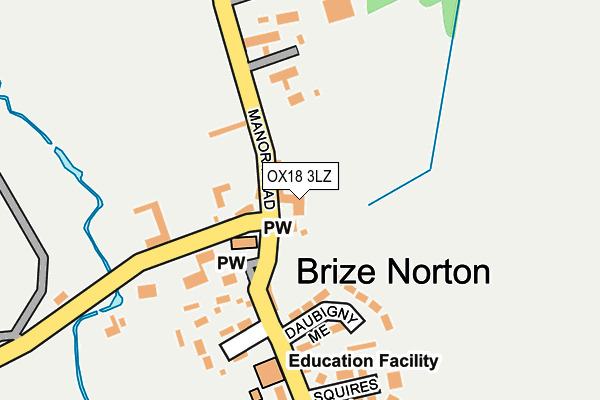OX18 3LZ map - OS OpenMap – Local (Ordnance Survey)