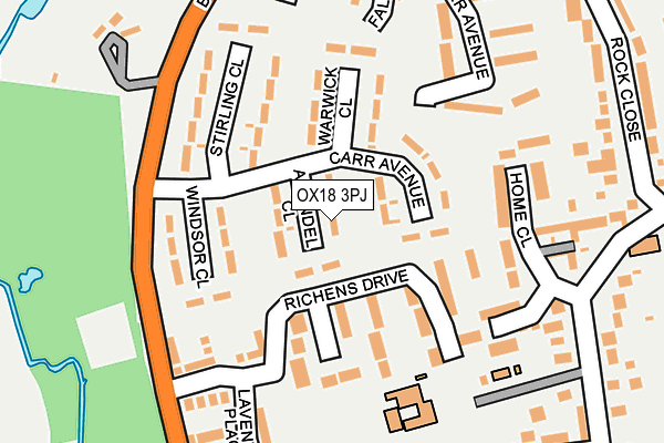 OX18 3PJ map - OS OpenMap – Local (Ordnance Survey) OX18 3PJ map - OS OpenMap – Local (Ordnance Survey)