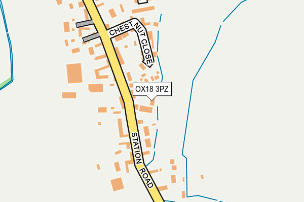 OX18 3PZ map - OS OpenMap – Local (Ordnance Survey)