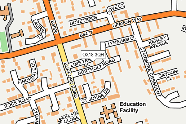 OX18 3QH map - OS OpenMap – Local (Ordnance Survey) OX18 3QH map - OS OpenMap – Local (Ordnance Survey)