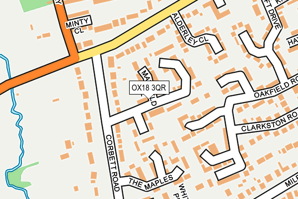 OX18 3QR map - OS OpenMap – Local (Ordnance Survey) OX18 3QR map - OS OpenMap – Local (Ordnance Survey)