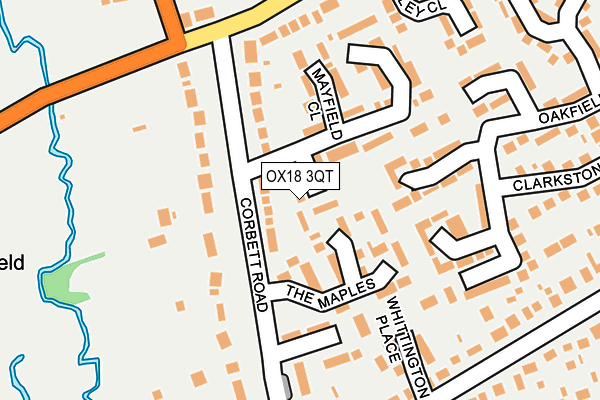 OX18 3QT map - OS OpenMap – Local (Ordnance Survey) OX18 3QT map - OS OpenMap – Local (Ordnance Survey)