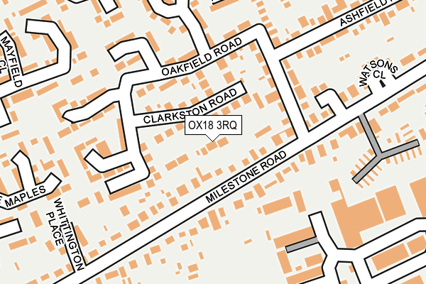 OX18 3RQ map - OS OpenMap – Local (Ordnance Survey) OX18 3RQ map - OS OpenMap – Local (Ordnance Survey)