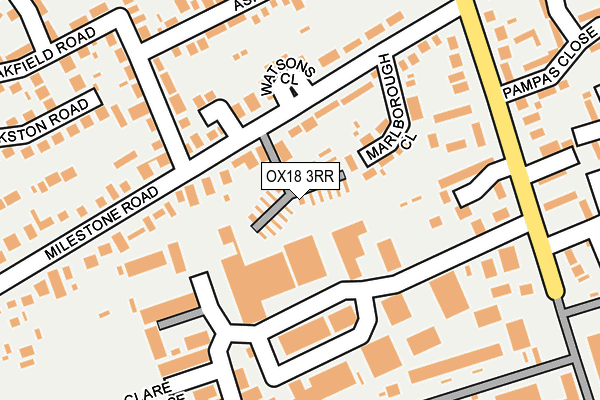 OX18 3RR map - OS OpenMap – Local (Ordnance Survey) OX18 3RR map - OS OpenMap – Local (Ordnance Survey)