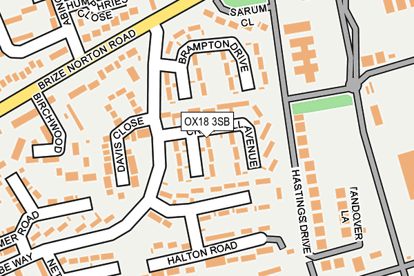 OX18 3SB map - OS OpenMap – Local (Ordnance Survey) OX18 3SB map - OS OpenMap – Local (Ordnance Survey)