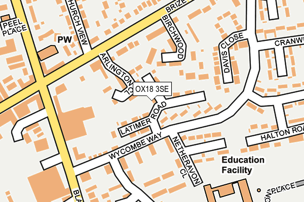 OX18 3SE map - OS OpenMap – Local (Ordnance Survey) OX18 3SE map - OS OpenMap – Local (Ordnance Survey)