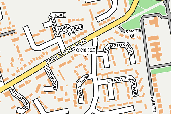 OX18 3SZ map - OS OpenMap – Local (Ordnance Survey) OX18 3SZ map - OS OpenMap – Local (Ordnance Survey)
