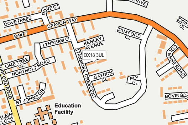 OX18 3UL map - OS OpenMap – Local (Ordnance Survey) OX18 3UL map - OS OpenMap – Local (Ordnance Survey)