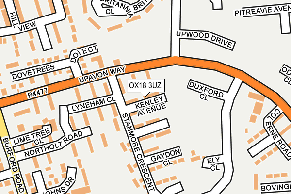 OX18 3UZ map - OS OpenMap – Local (Ordnance Survey) OX18 3UZ map - OS OpenMap – Local (Ordnance Survey)