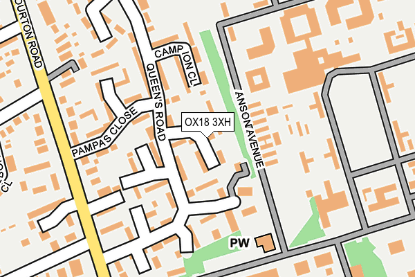OX18 3XH map - OS OpenMap – Local (Ordnance Survey) OX18 3XH map - OS OpenMap – Local (Ordnance Survey)