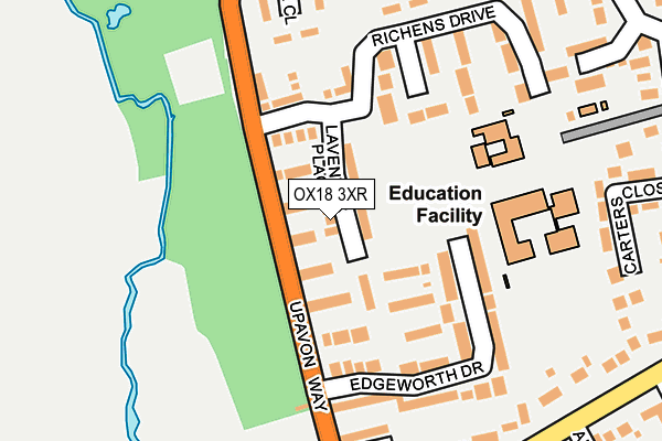 OX18 3XR map - OS OpenMap – Local (Ordnance Survey)