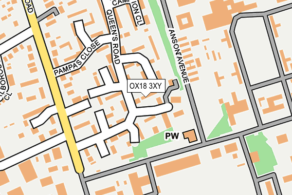 OX18 3XY map - OS OpenMap – Local (Ordnance Survey) OX18 3XY map - OS OpenMap – Local (Ordnance Survey)