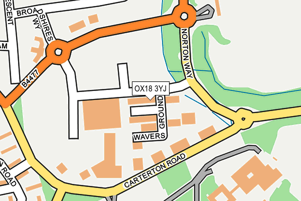 OX18 3YJ map - OS OpenMap – Local (Ordnance Survey) OX18 3YJ map - OS OpenMap – Local (Ordnance Survey)