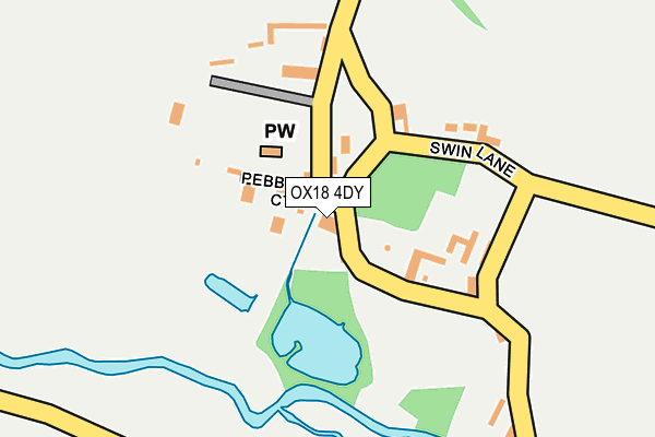 OX18 4DY map - OS OpenMap – Local (Ordnance Survey) OX18 4DY map - OS OpenMap – Local (Ordnance Survey)
