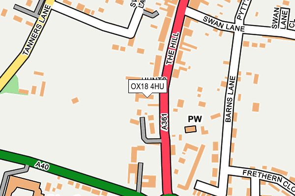 OX18 4HU map - OS OpenMap – Local (Ordnance Survey) OX18 4HU map - OS OpenMap – Local (Ordnance Survey)