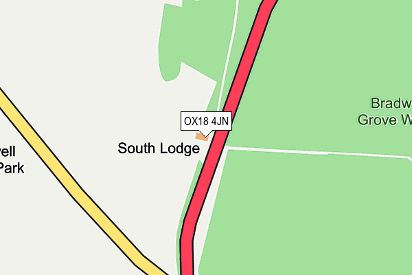 OX18 4JN map - OS OpenMap – Local (Ordnance Survey) OX18 4JN map - OS OpenMap – Local (Ordnance Survey)
