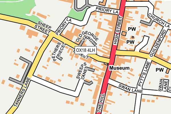 OX18 4LH map - OS OpenMap – Local (Ordnance Survey) OX18 4LH map - OS OpenMap – Local (Ordnance Survey)