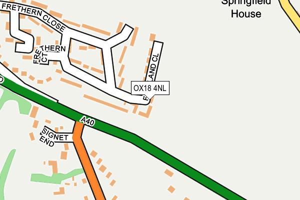 OX18 4NL map - OS OpenMap – Local (Ordnance Survey) OX18 4NL map - OS OpenMap – Local (Ordnance Survey)