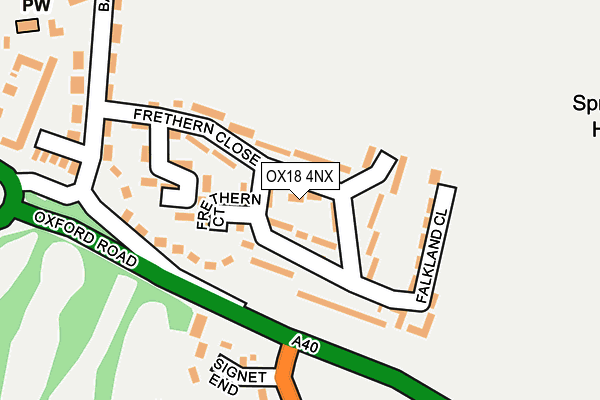OX18 4NX map - OS OpenMap – Local (Ordnance Survey) OX18 4NX map - OS OpenMap – Local (Ordnance Survey)