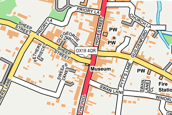 OX18 4QR map - OS OpenMap – Local (Ordnance Survey) OX18 4QR map - OS OpenMap – Local (Ordnance Survey)