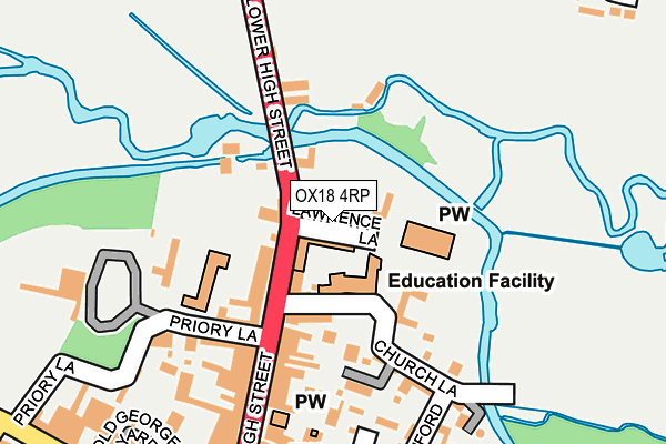 OX18 4RP map - OS OpenMap – Local (Ordnance Survey) OX18 4RP map - OS OpenMap – Local (Ordnance Survey)