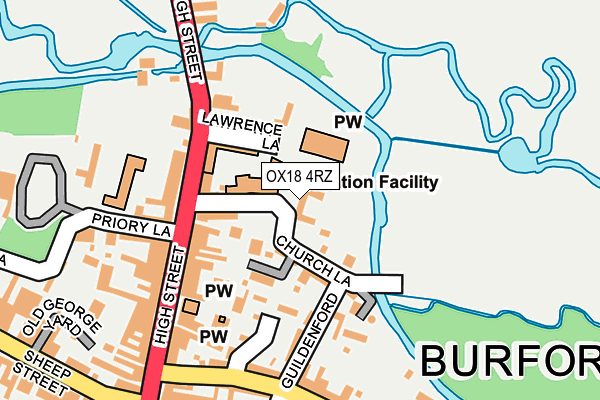 OX18 4RZ map - OS OpenMap – Local (Ordnance Survey) OX18 4RZ map - OS OpenMap – Local (Ordnance Survey)