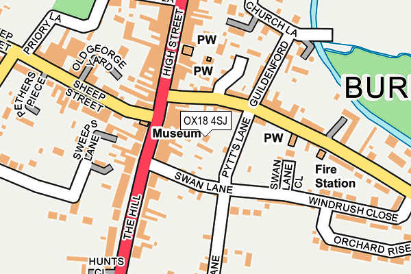 OX18 4SJ map - OS OpenMap – Local (Ordnance Survey) OX18 4SJ map - OS OpenMap – Local (Ordnance Survey)