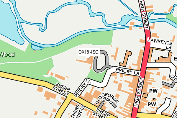 OX18 4SQ map - OS OpenMap – Local (Ordnance Survey) OX18 4SQ map - OS OpenMap – Local (Ordnance Survey)